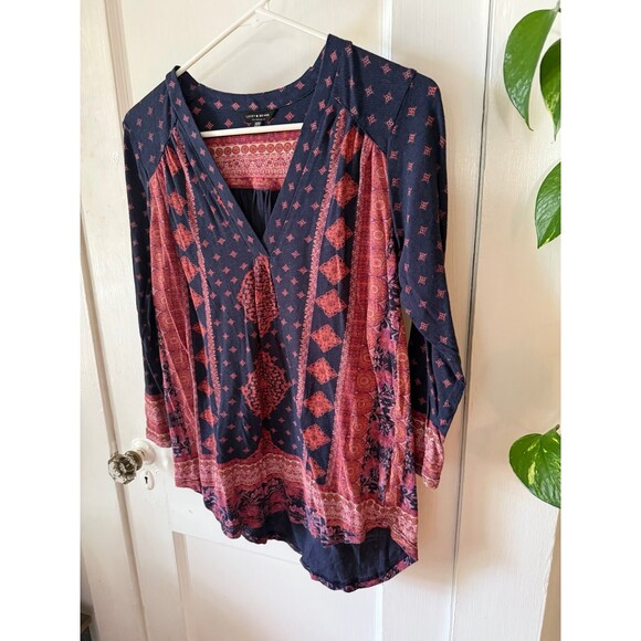 Lucky brand women’s size medium BoHo blouse - Picture 2 of 8